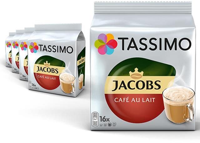 Kávové kapsle Tassimo KARTON 5 x Jacobs Cafe Au Lait 184g