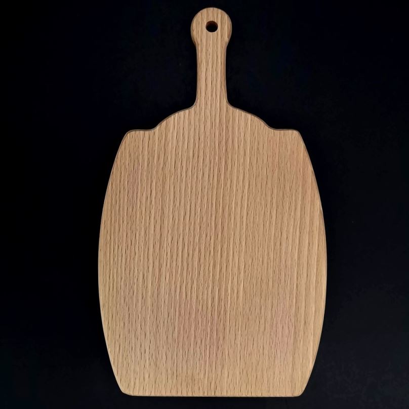 Prkénko AMADEA Dřevěné prkénko ve tvaru sudu, masivní dřevo, 25x14,6x1,1 cm