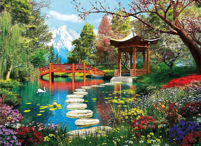 Puzzle Clementoni Puzzle Zahrada Fuji, Japonsko 1000 dílků
