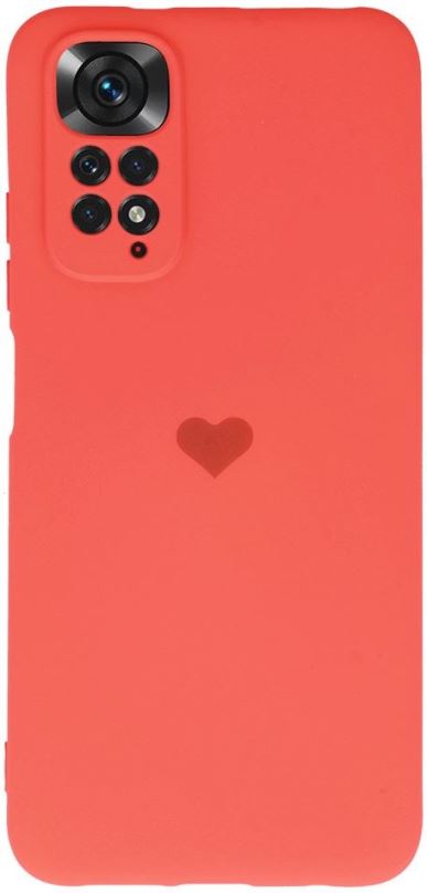 Kryt na mobil Vennus Valentýnské pouzdro Heart pro Xiaomi Redmi Note 11 Pro/ Redmi Note 11 Pro 5G - korálové