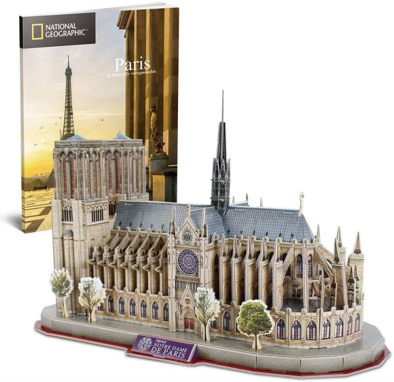 3D puzzle Cubicfun 3D puzzle National Geographic: Katedrála Notre-Dame 128 dílků