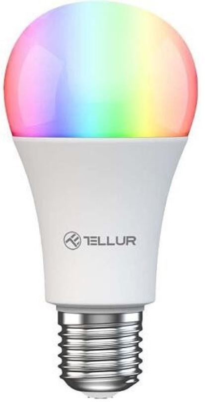 LED žárovka Tellur WiFi Smart žárovka E27, 9 W, RGB bílé provedení, teplá bílá, stmívač