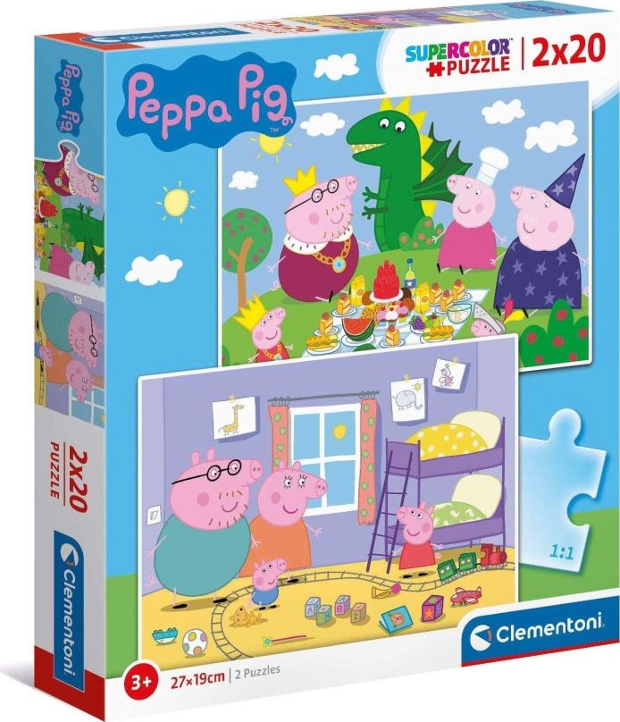 Puzzle Clementoni Puzzle Prasátko Peppa 2x20 dílků