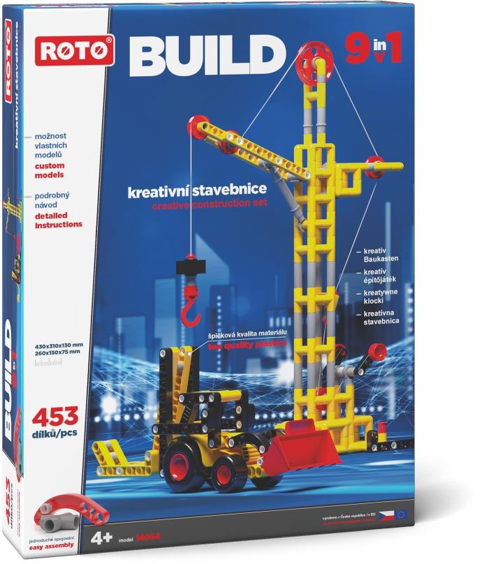 Stavebnice ROTO 9v1 BUILD, 453 dílků