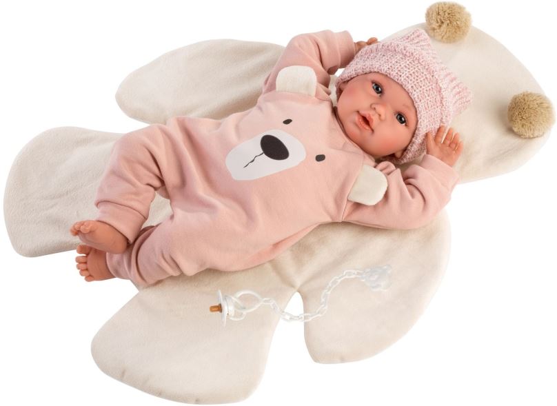 Panenka Llorens 63644 New Born - realistická panenka miminko se zvuky a měkkým látkový tělem - 36 cm