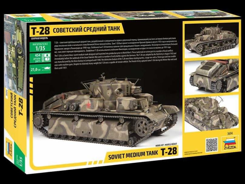 Model tanku Model Kit tank 3694 - T-28 Heavy Tank