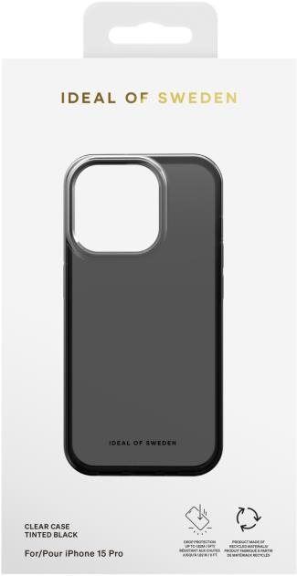 Kryt na mobil iDeal Of Sweden Ochranný kryt Clear Case pro iPhone 15 Pro Tinted Black