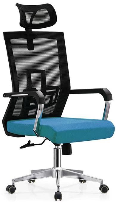 Kancelářská židle DALENOR Luccas HB, textil, černá / modrá