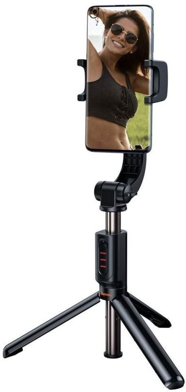 Stabilizátor Baseus Lovely Uniaxial Bluetooth Folding Stand Selfie Gimbal Stabilizer Black