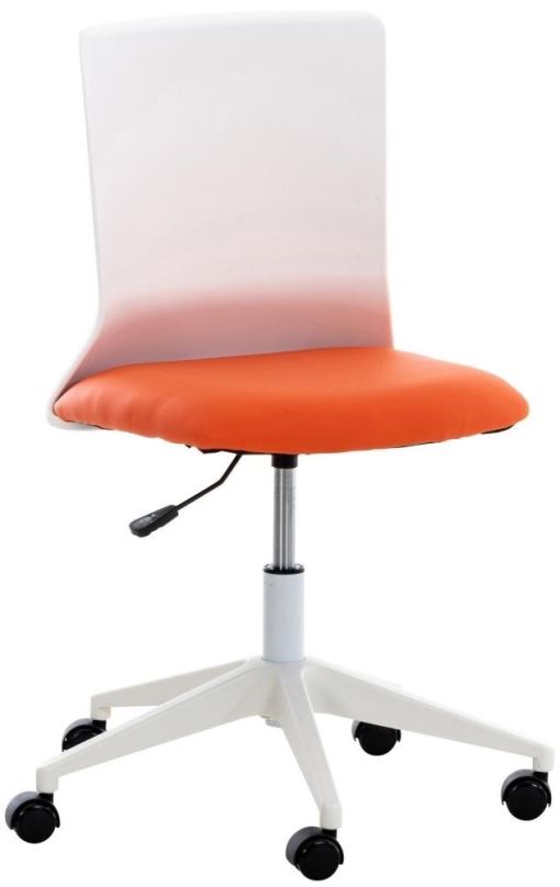 Kancelářská židle BHM GERMANY Apolda, syntetická kůže, oranžová