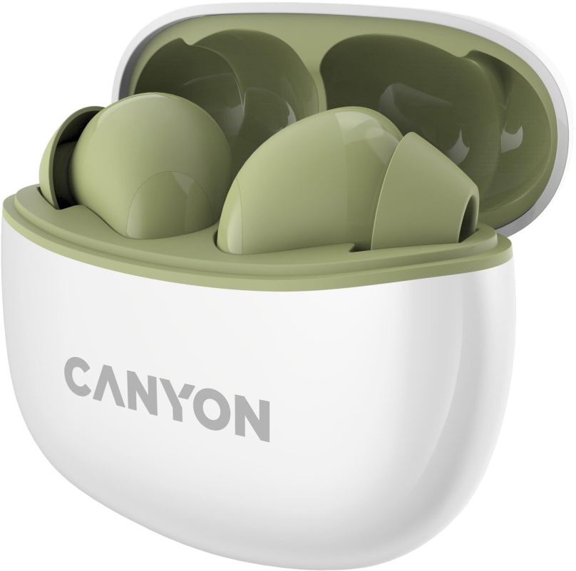 Bezdrátová sluchátka Canyon TWS-5 BT olivové