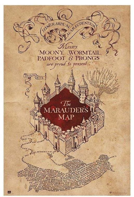 Plakát Harry Potter - The Marauders Map  - plakát