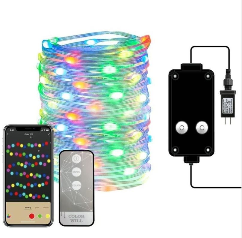 Světelný řetěz IMMAX NEO LITE Smart vánoční LED osvětlení - řetěz 16m, RGB, WiFi, TUYA