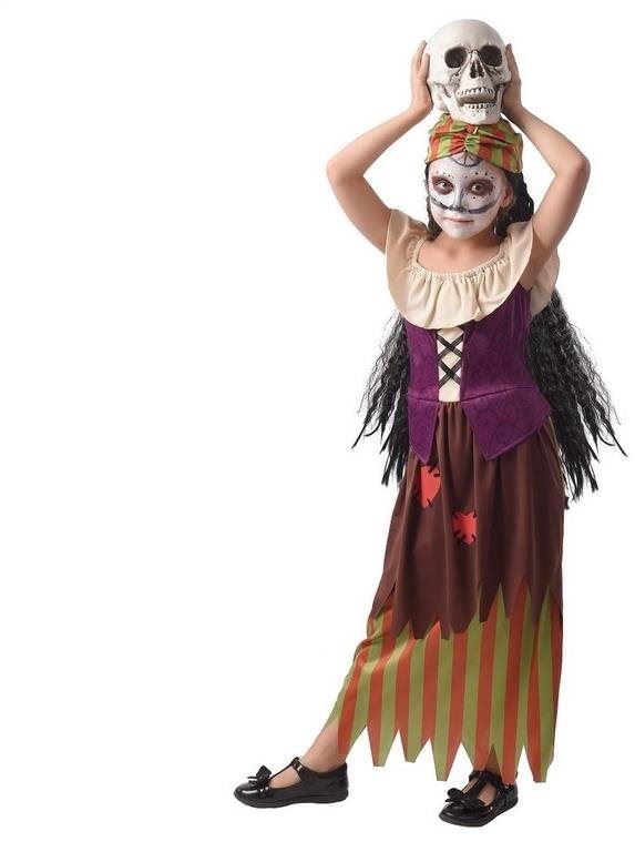 Kostým Šaty na karneval -  čarodějka, 130 - 140  cm