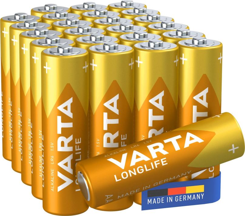 Jednorázová baterie VARTA alkalická baterie Longlife AA 24 ks
