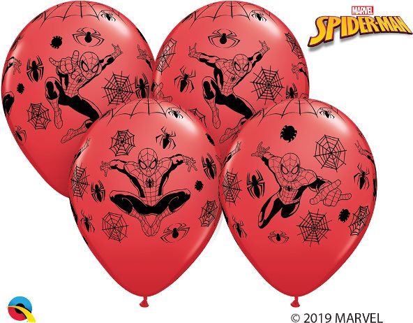 Balonky Nafukovací balónky, 30cm, Spiderman, červené, 6ks