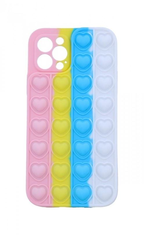 Kryt na mobil TopQ Heart Pop It iPhone 13 Pro silikon barevný 67971