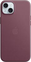 Kryt na mobil Apple iPhone 15 Plus z tkaniny FineWoven s MagSafe morušově rudý