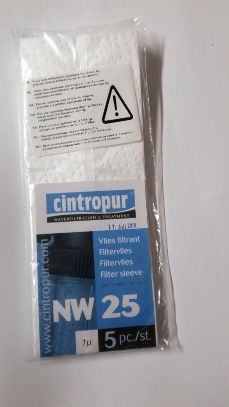 Filtrační vložka Cintropur náhradní filtrační vložky do MFC25 - porozita 1 mcr, 5 ks