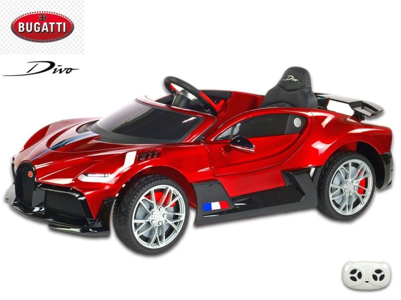Elektrické auto Bugatti Divo, červený