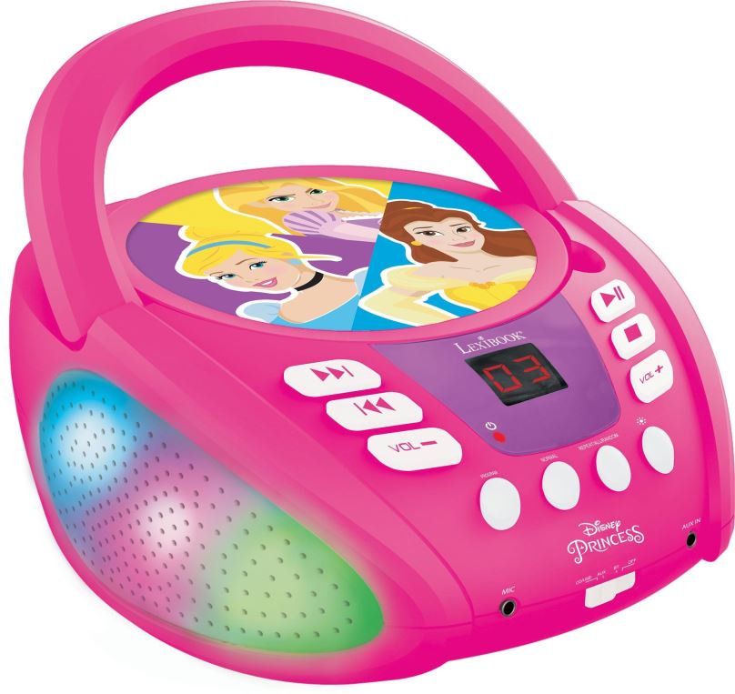 Hudební hračka Lexibook Disney Princess Bluetooth CD přehrávač se světly