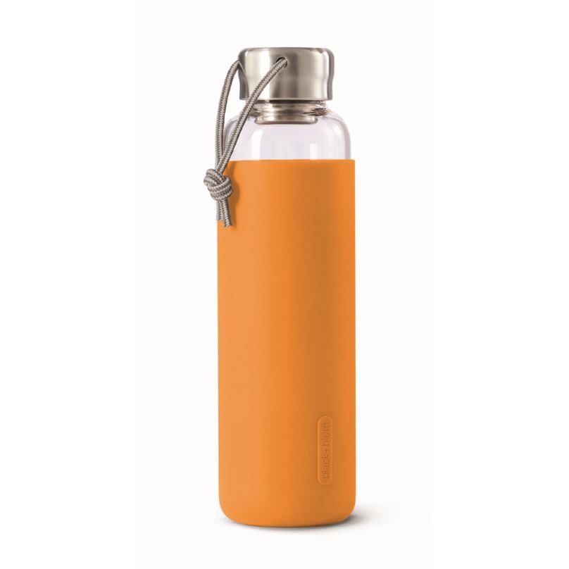 BLACK+BLUM Láhev na vodu skleněná G-Bottle M003, 600ml, oranžová