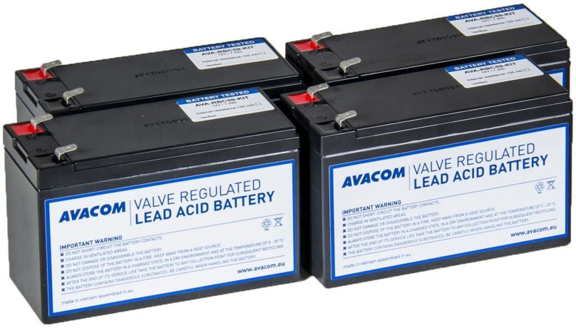 Baterie pro záložní zdroje Avacom bateriový kit pro renovaci RBC59 (4ks baterií)