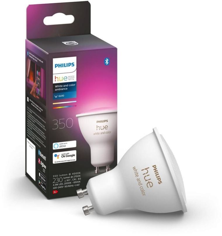 LED žárovka Philips Hue White and Color ambiance 4.3W GU10