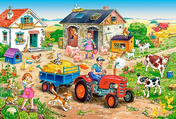 CASTORLAND Puzzle Život na farmě MAXI 40 dílků