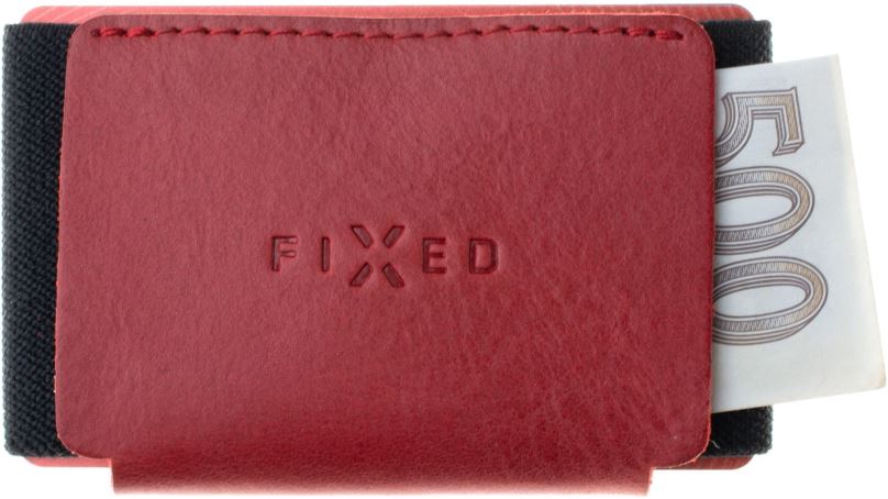 Peněženka FIXED Tiny Wallet z pravé hovězí kůže červená