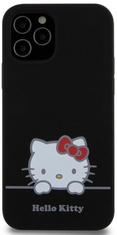 Kryt na mobil Hello Kitty Liquid Silicone Daydreaming Logo Zadní Kryt pro iPhone 12/12 Pro Black