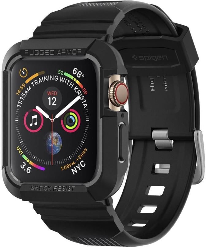 Ochranný kryt na hodinky Spigen Rugged Armor Pro Black Apple Watch 9/8/7 (45mm)/SE 2022/6/SE/5/4 (44mm)