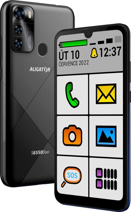 Mobilní telefon Aligator S6550 SENIOR černý