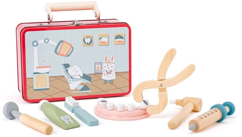 Doktorský kufřík pro děti Woody Zubařský kufřík s příslušenstvím