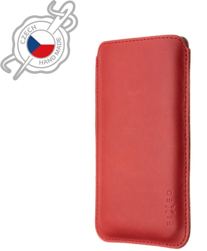 Pouzdro na mobil FIXED Slim Torcello vyrobené z pravé kůže pro Apple iPhone 12/12 Pro/13/13 Pro červené
