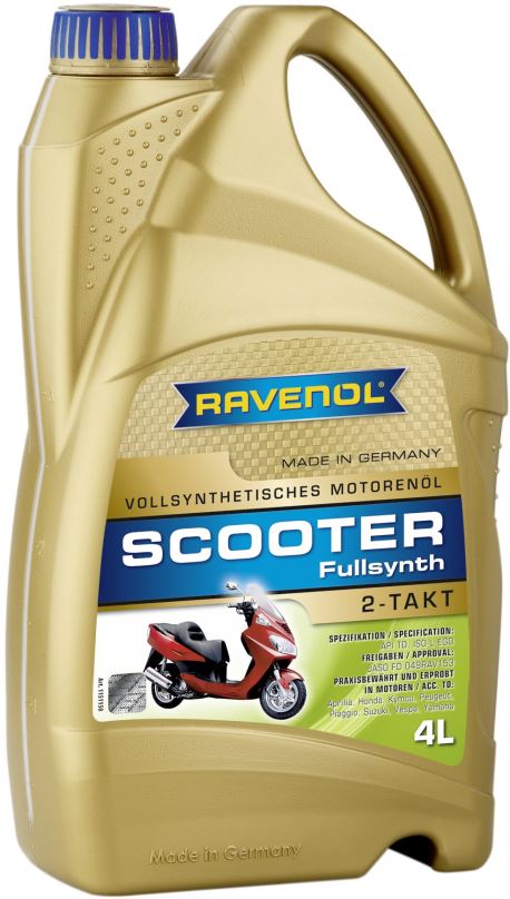 Motorový olej RAVENOL SCOOTER 2-Takt Fullsynth.; 4 L