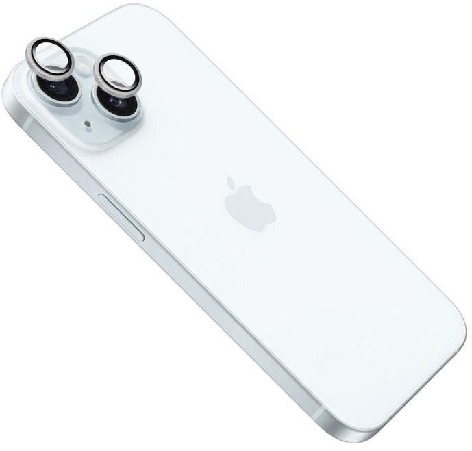 Ochranné sklo FIXED Camera Glass pro Apple iPhone 15/15 Plus stříbrná