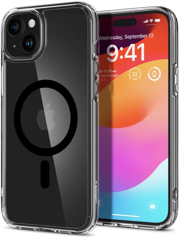 Kryt na mobil Spigen Ultra Hybrid MagSafe Black iPhone 15 Plus