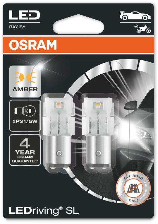 LED autožárovka OSRAM LEDriving SL P21/5W Žlutá 12V dva kusy v balení