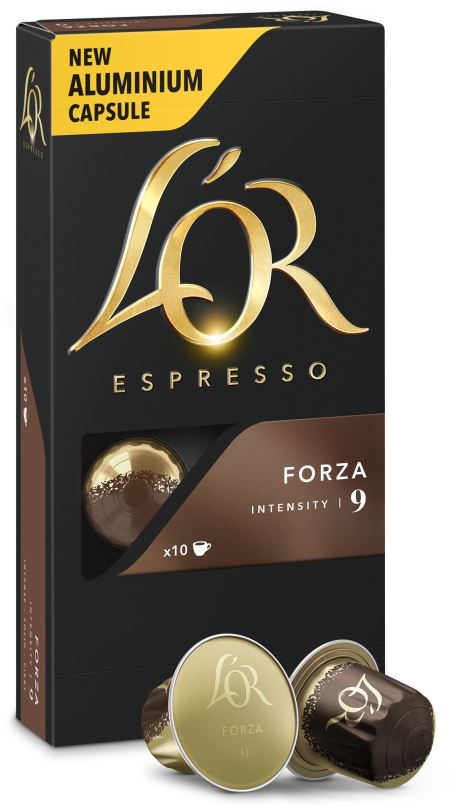 Kávové kapsle L'OR Espresso Forza 10ks hliníkových kapslí