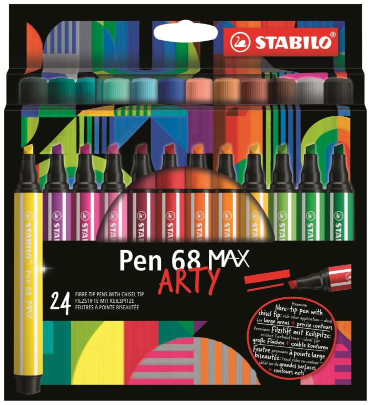 Fixy STABILO Pen 68 MAX - ARTY - 24 ks sada
