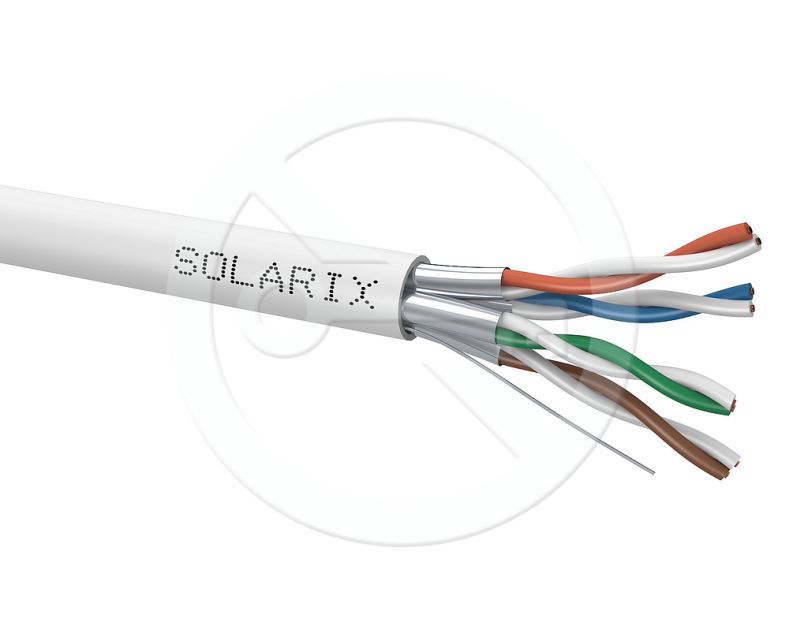 Instalační kabel Solarix CAT6A STP LSOH Dca s1 d2 a1 500m/cívka SXKD-6A-STP-LSOH