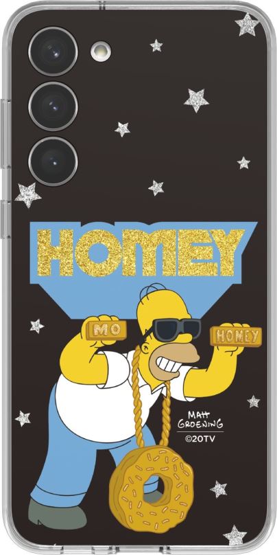 Kryt na mobil Samsung Galaxy S23+ Rámeček Simpsonovi k ochrannému krytu Frame černý