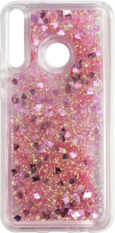 Kryt na mobil iWill Glitter Liquid Heart Case pro Huawei P40 Lite Pink