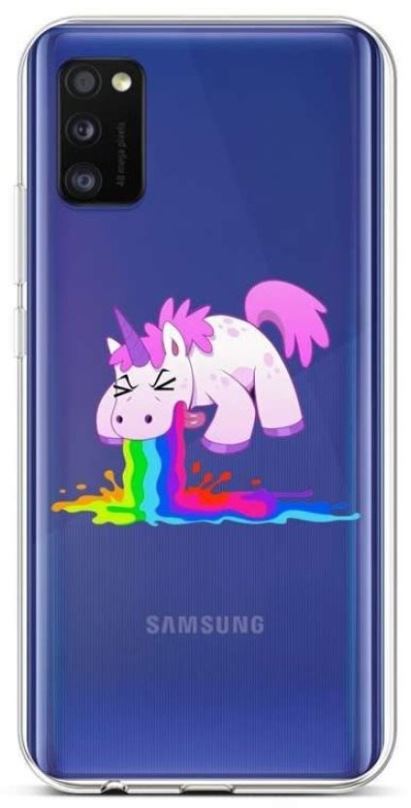 Kryt na mobil TopQ Samsung A41 silikon Rainbow Splash 52670