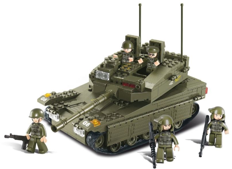 SLUBAN stavebnice Tank, 344 dílků (kompatibilní s LEGO)