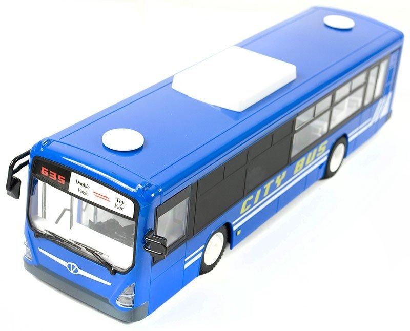 RC auto KIK KX9563 RC autobus s otevíracími dveřmi 32cm modrý