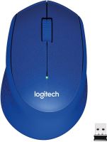 Myš Logitech Wireless Mouse M330 Silent Plus, modrá