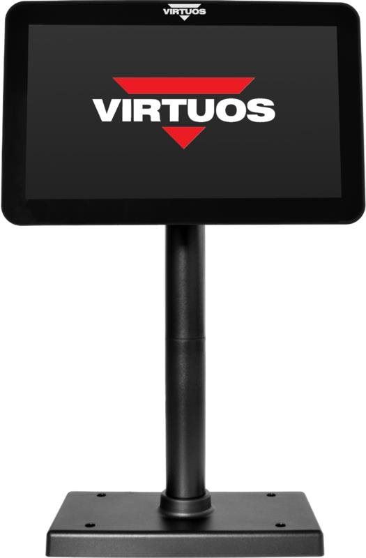 Zákaznický displej Virtuos 10,1" SD1010R černý, LCD barevný zákaznický displej, USB