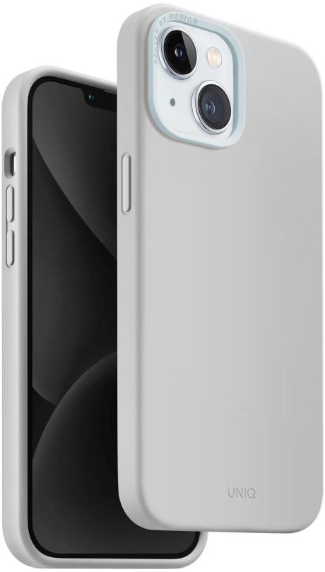 Kryt na mobil UNIQ Lino Hue MagClick ochranný kryt na iPhone 15, Chalk grey